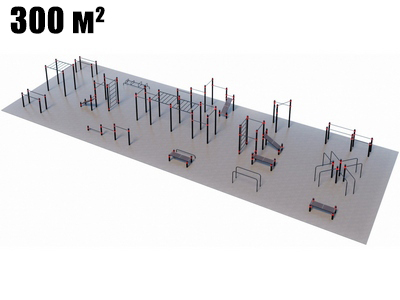 Проект Парковая площадка для Воркаут и ГТО 4-5 (30 х 10 м)